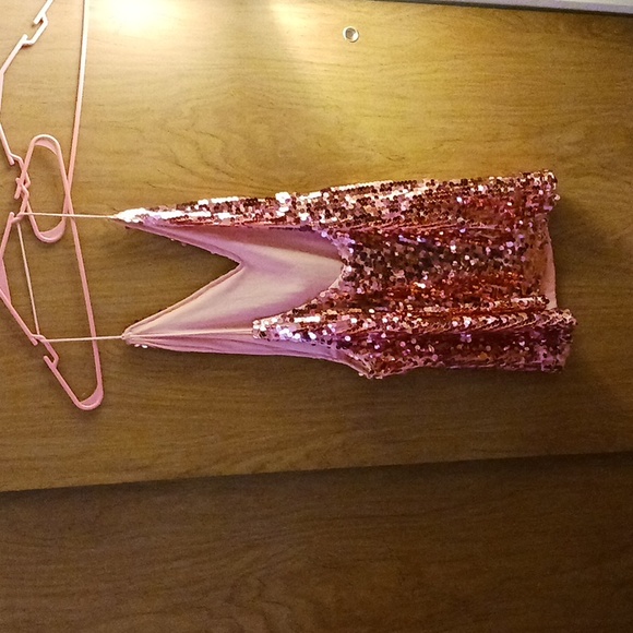 SHEIN  XS PINK SEQUINNED PARTY DRESS, MINI - Picture 2 of 4
